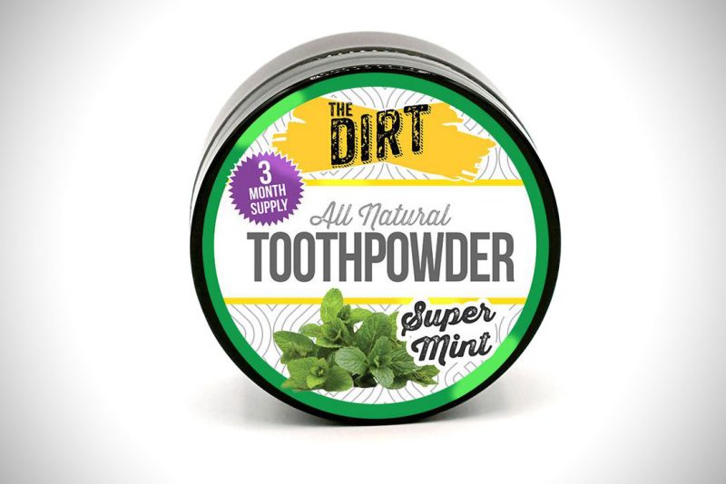 The Dirt tooth powder in Super Mint flavor