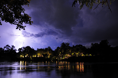 Thunderstorm on the River Kwai, Thailand