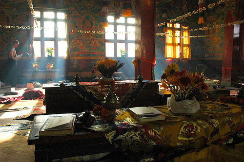 Inside a Tibetan Monastery, Nepal