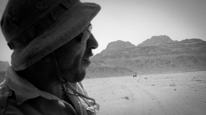 Truck following us in the Wadi Rum desert, Jordan