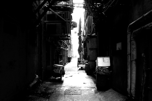 Alley in Hong Kong (B&W)
