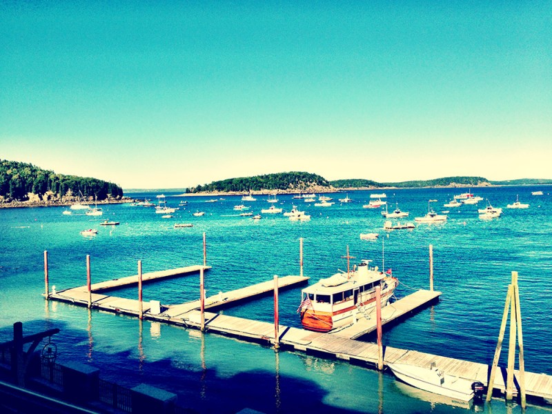 A View to Frenchman Bay from Harborside Hotel in Bar Harbor, Maine