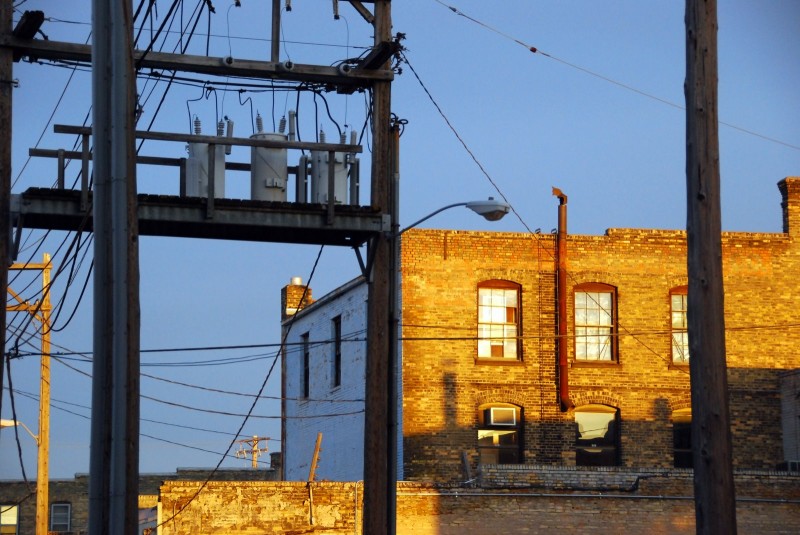 Wires and Building in Fargo, North Dakota