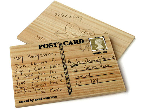Carve-Your-Own Wooden Postcards