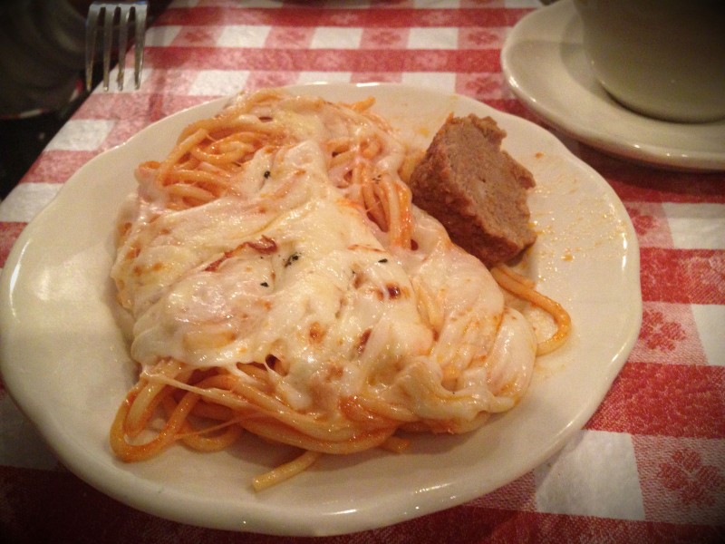 Parmed Pasta at Chef's Restaurant in Buffalo, New York