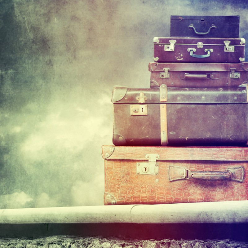 Stack of Travel Trunks