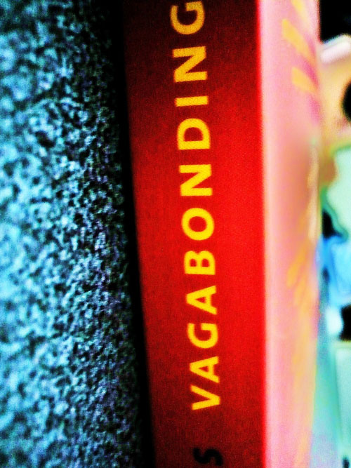 Side view of \'Vagabonding\' book
